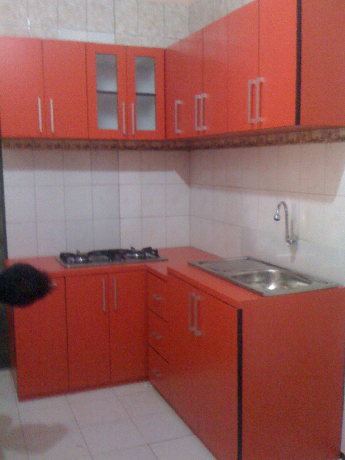  kitchen  set  finishing HPL  motif warna 