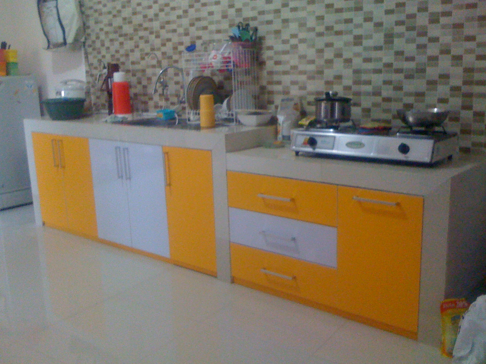  kitchen  set  finishing HPL motif warna  